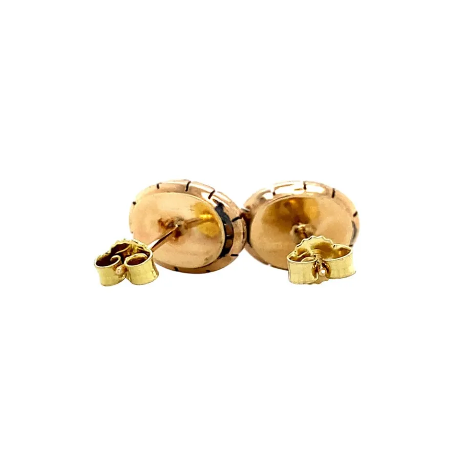 ear_studs_with_tiger_eye__4.webp Ear studs with tiger eye and pearl 8 krt>Vintage Jewellery Hot