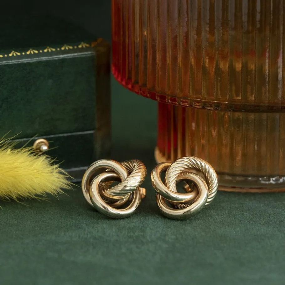 Fantasy ear studs 9 krt>Vintage Jewellery Discount
