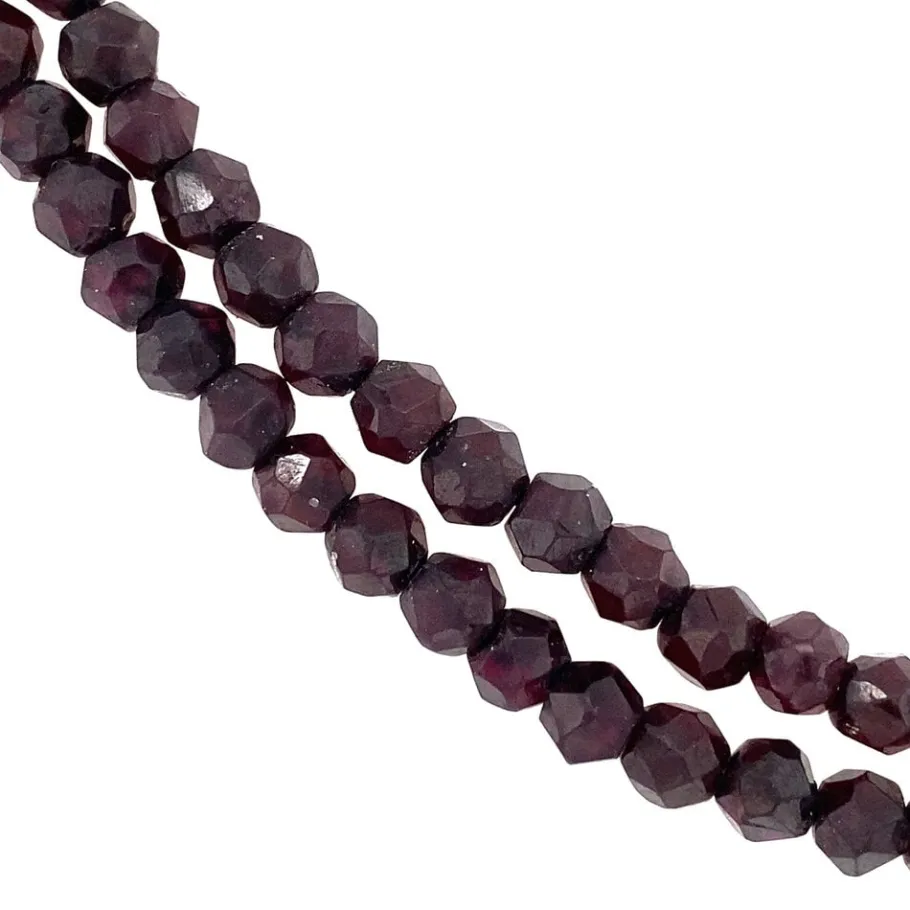 garnet_necklace_with_gold_3.webp Garnet necklace with gold clasp 14 krt>Vintage Jewellery Sale