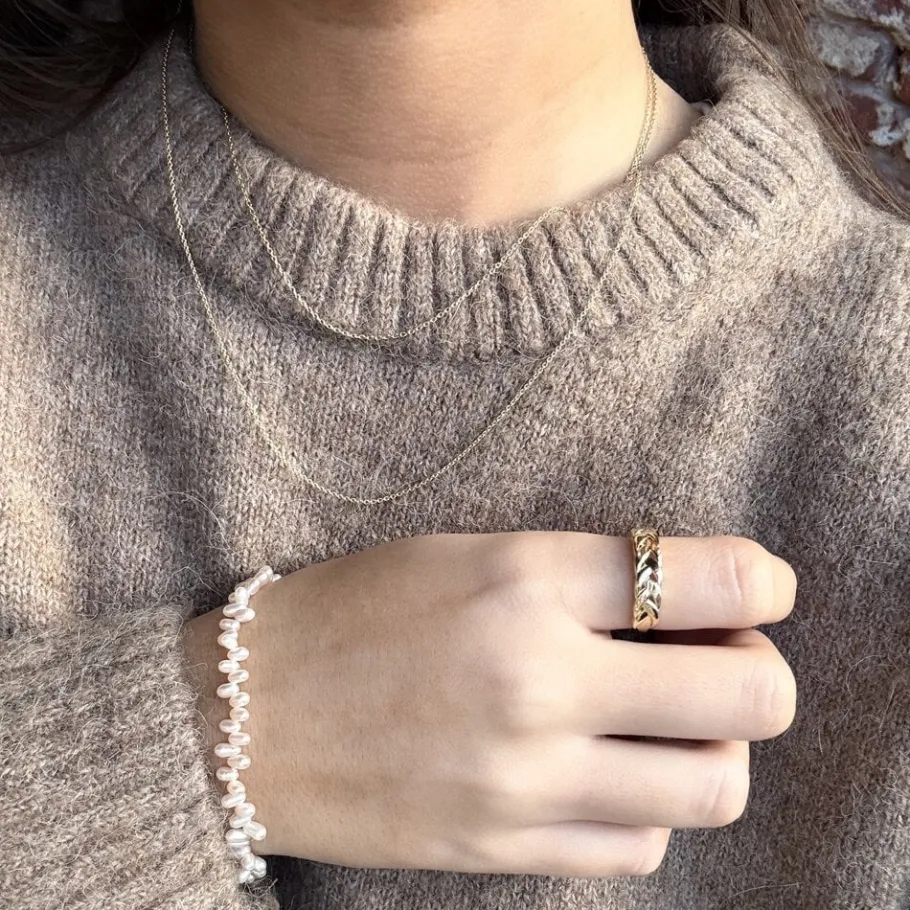 Gold anchor necklace 14 krt>Vintage Jewellery Fashion