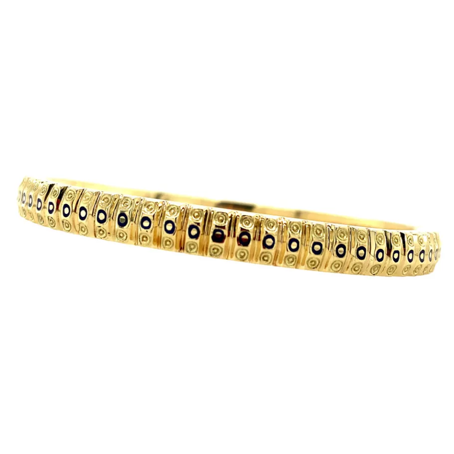 Gold bangle with enamel 14 krt>Vintage Jewellery Sale