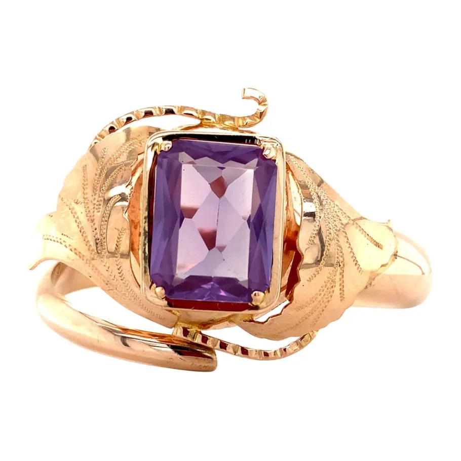 Gold bangle with sapphire 14 krt>Vintage Jewellery Sale