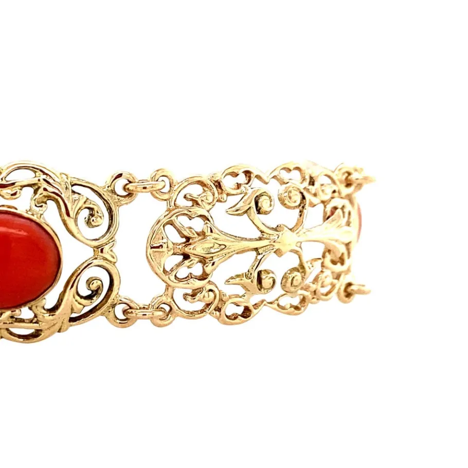 gold_bracelet_with_blood__3-2.webp Gold bracelet with blood coral 14 krt>Vintage Jewellery Fashion
