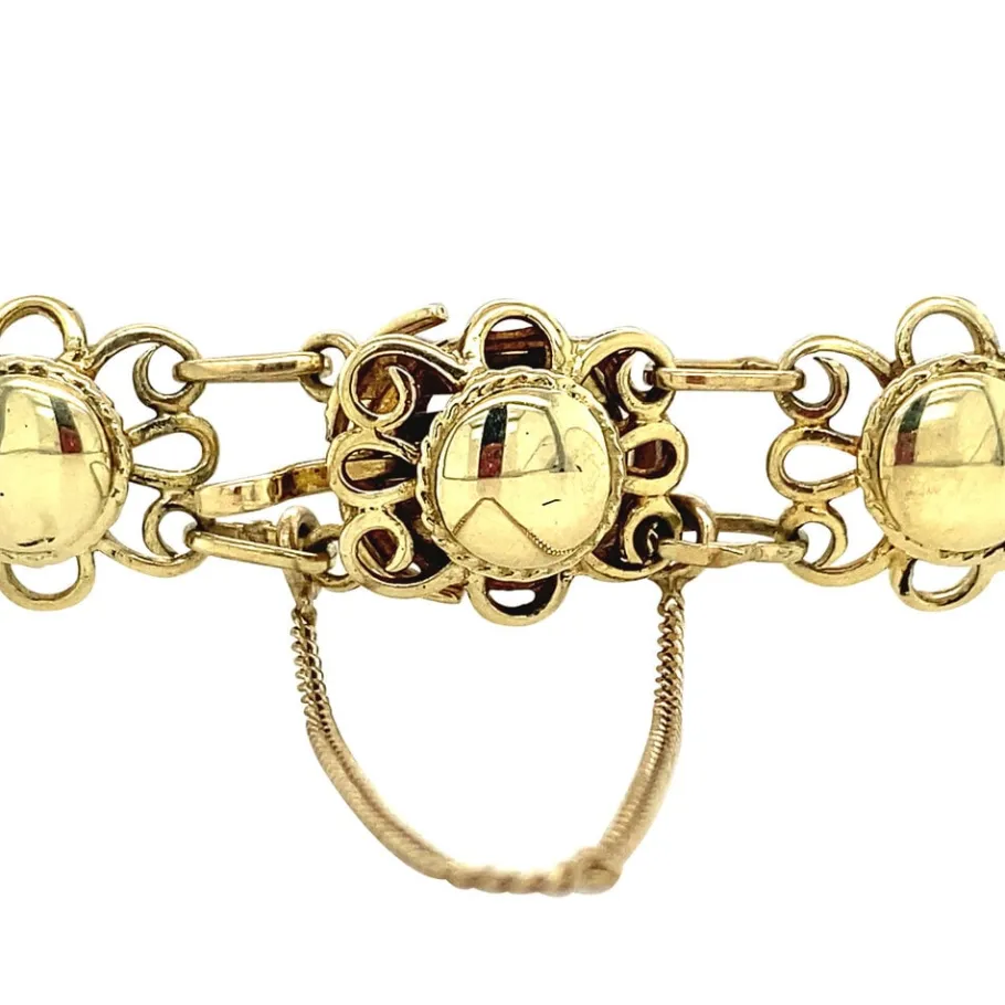 gold_bracelet_with_blood__4-1.webp Gold bracelet with blood coral 14 krt>Vintage Jewellery Outlet
