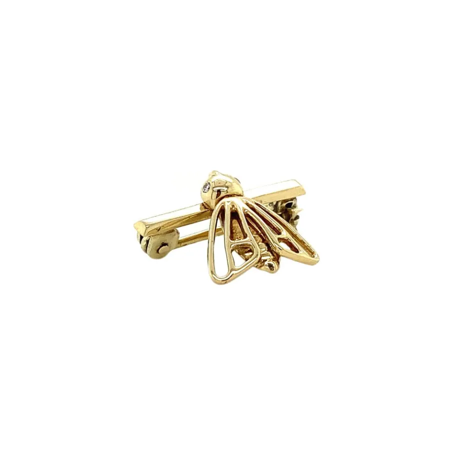 gold_brooch_with_diamonds_2.webp Gold brooch with diamonds 14 krt>Vintage Jewellery New