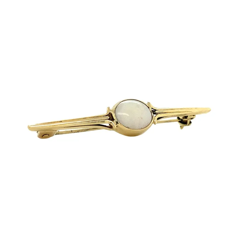 gold_brooch_with_opal__kr_2.webp Gold brooch with opal 14 krt>Vintage Jewellery Clearance