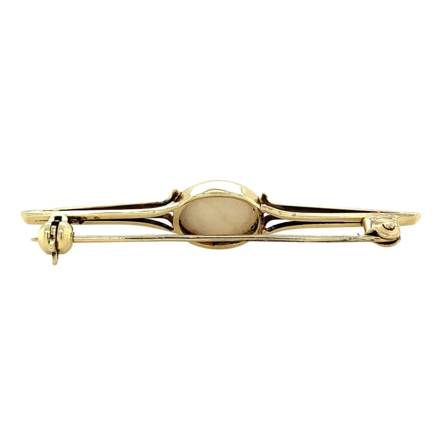gold_brooch_with_opal__kr_4.webp Gold brooch with opal 14 krt>Vintage Jewellery Clearance