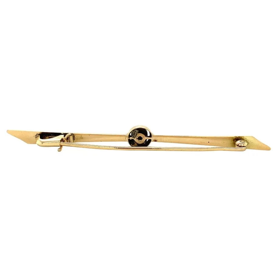 gold_brooch_with_rose_dia_4-2.webp Gold brooch with rose diamond 14 krt>Vintage Jewellery New