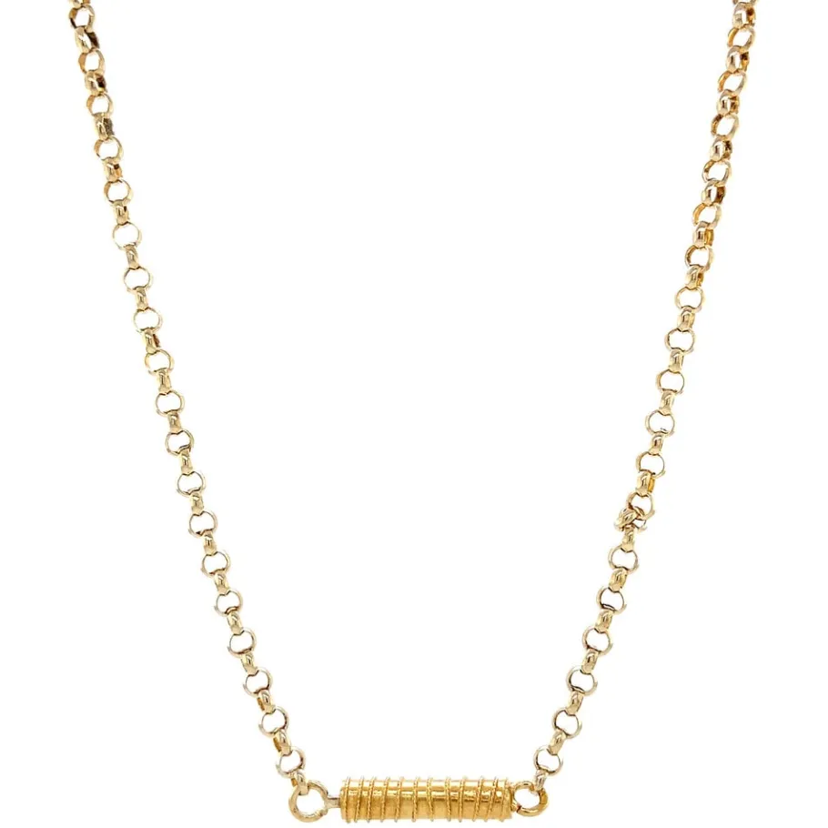 Gold cable necklace 14 krt>Vintage Jewellery Hot