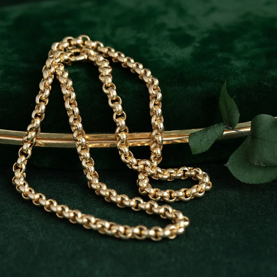 Gold cable necklace 14 krt>Vintage Jewellery Clearance