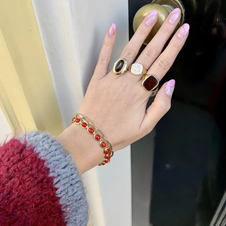 Gold closed for ever bracelet 14 krt>Vintage Jewellery Best
