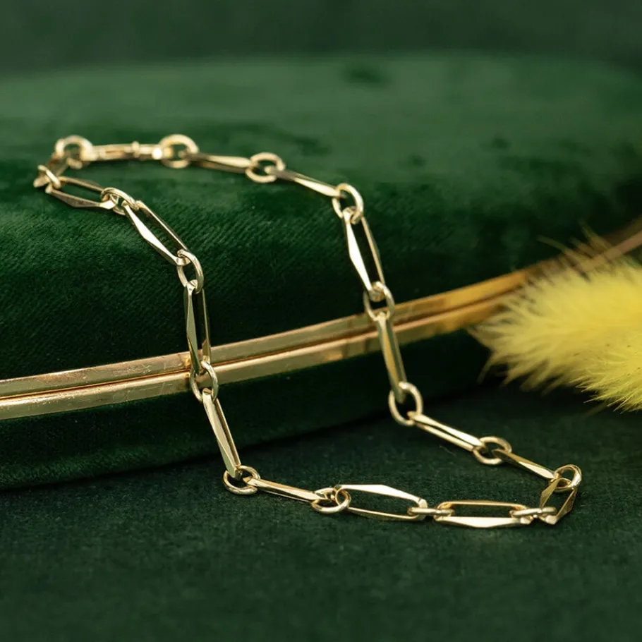Gold Closed for ever bracelet 14 krt>Vintage Jewellery Outlet