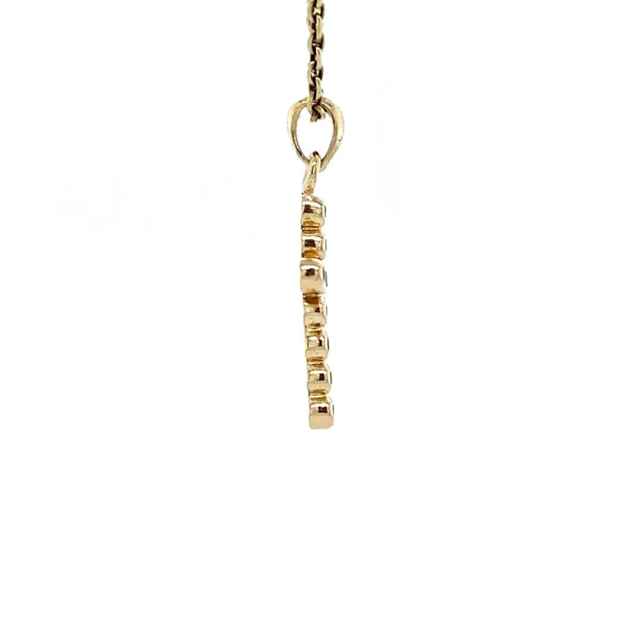 gold_cross_pendant_with_d_3.webp Gold cross pendant with diamond 14 krt>Vintage Jewellery Sale