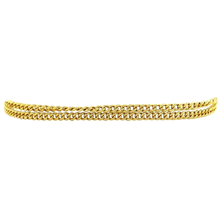 Gold curb bracelet 14 krt>Vintage Jewellery Online