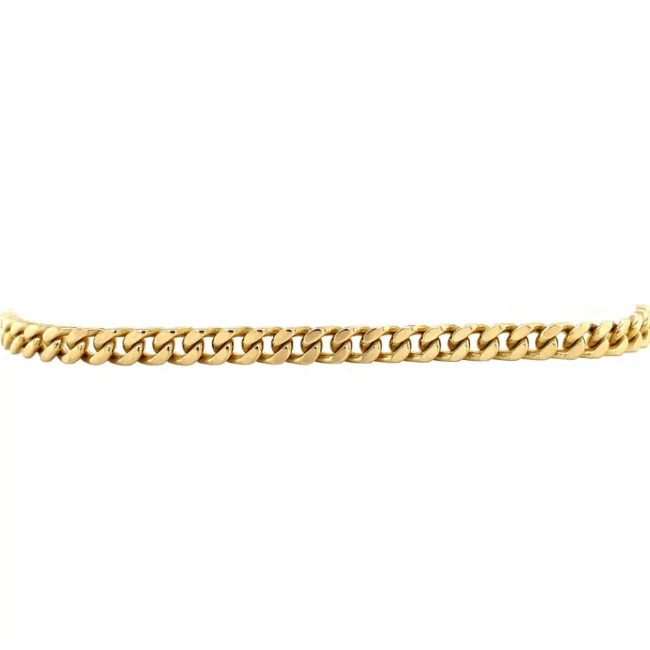 Gold curb bracelet 14 krt>Vintage Jewellery Hot