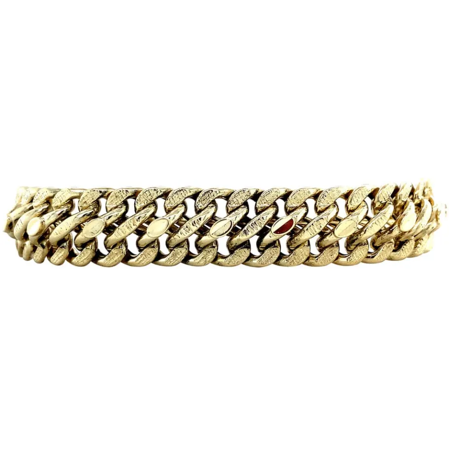 Gold curb bracelet 14 krt>Vintage Jewellery Hot