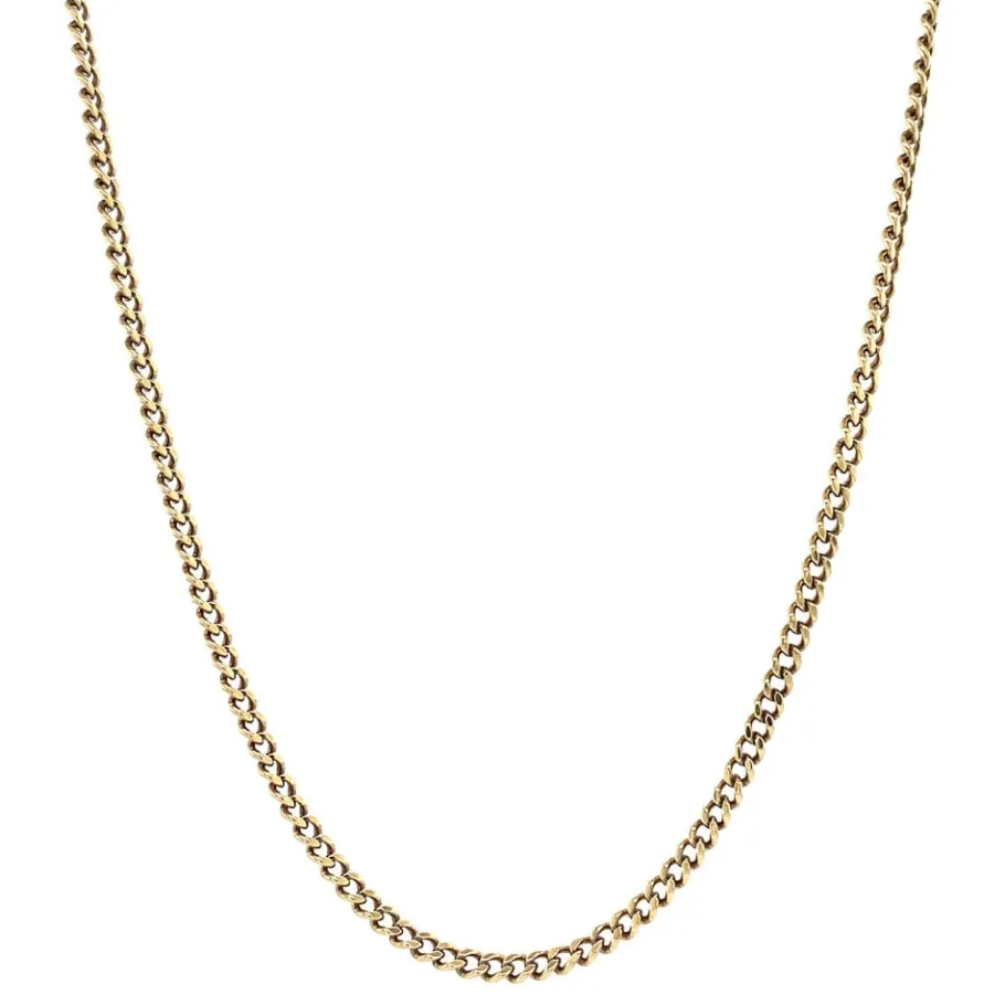 Gold curb length necklace 14 krt>Vintage Jewellery Fashion