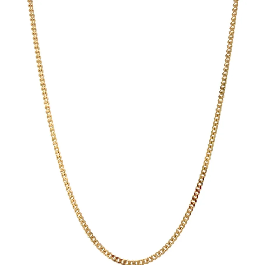 Gold curb necklace 14 krt>Vintage Jewellery New