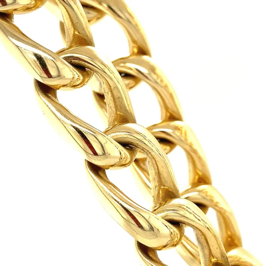 gold_curb_necklace_with_d_3.webp Gold curb necklace with diamonds 14 krt>Vintage Jewellery Outlet