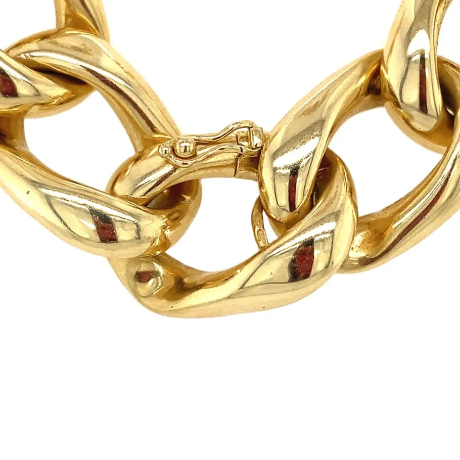 gold_curb_necklace_with_d_4.webp Gold curb necklace with diamonds 14 krt>Vintage Jewellery Outlet