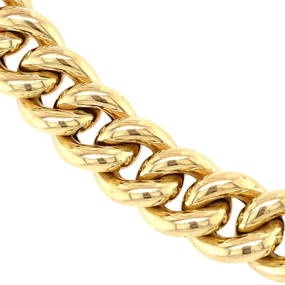 gold_curb_necklace_with_l_3.webp Gold curb necklace with lacing 14 krt>Vintage Jewellery Outlet