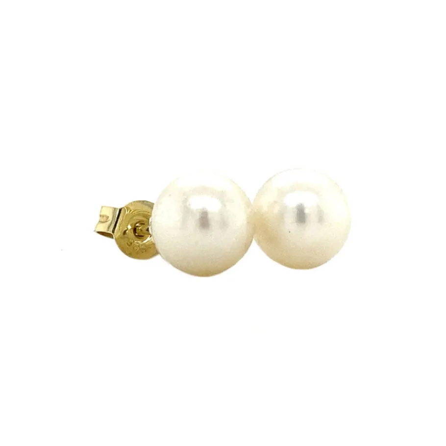 gold_ear_studs_pearl__krt_2.webp Gold ear studs pearl 14 krt>Vintage Jewellery Online