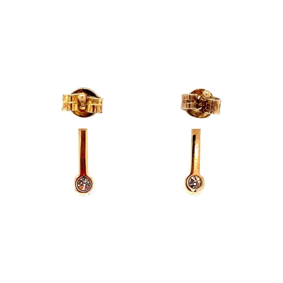 gold_ear_studs_with_diamo_4.webp Gold ear studs with diamond 14 krt/900>Vintage Jewellery Online