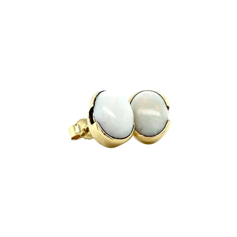 gold_ear_studs_with_opal__2.webp Gold ear studs with opal 14 krt>Vintage Jewellery Online
