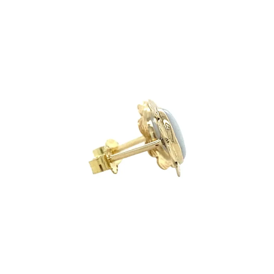 gold_ear_studs_with_opal__3-1.webp Gold ear studs with opal 14 krt>Vintage Jewellery New