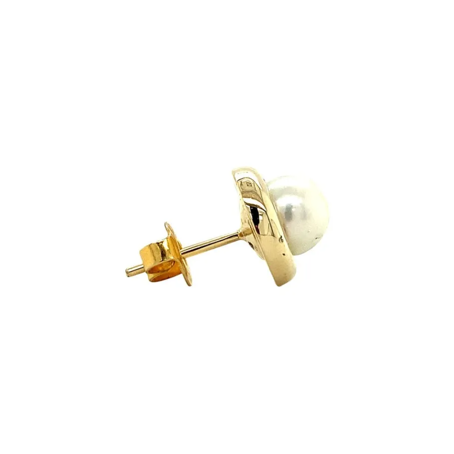 gold_ear_studs_with_pearl_3.webp Gold ear studs with pearl 14 krt>Vintage Jewellery Sale