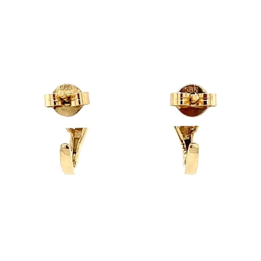 gold_ear_studs_with_ruby__4.webp Gold ear studs with ruby and diamond 14 krt>Vintage Jewellery Online