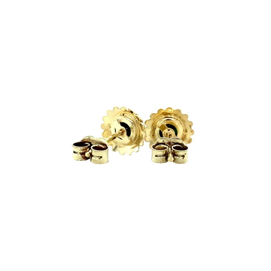 gold_ear_studs_with_spine_4-1.webp Gold ear studs with spinel 14 krt>Vintage Jewellery Hot