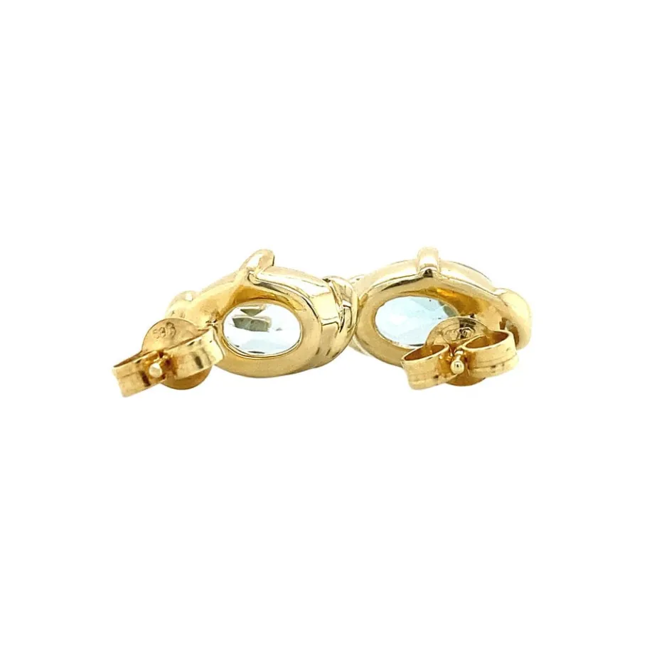 gold_ear_studs_with_spine_4.webp Gold ear studs with spinel 14 krt>Vintage Jewellery Discount
