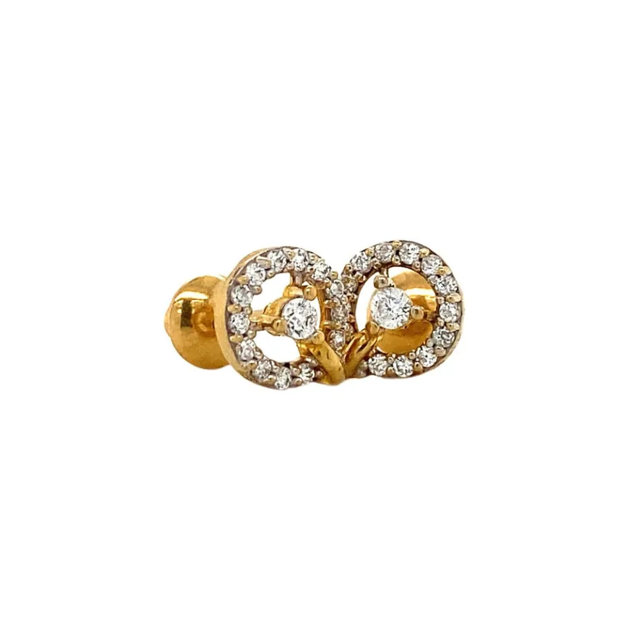 gold_ear_studs_with_zirco_2.webp Gold ear studs with zirconia 22 krt>Vintage Jewellery Outlet