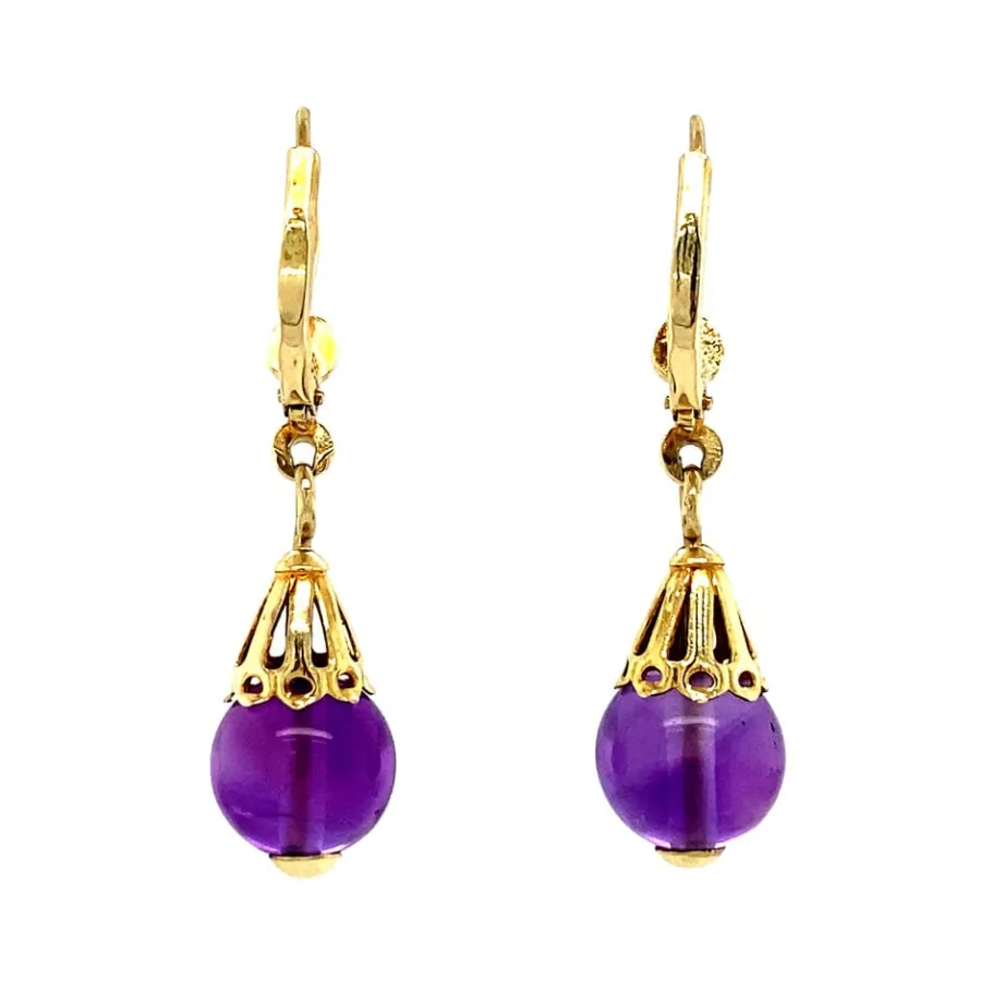 gold_earrings_with_amethy_4.webp Gold earrings with amethyst 14 krt>Vintage Jewellery New