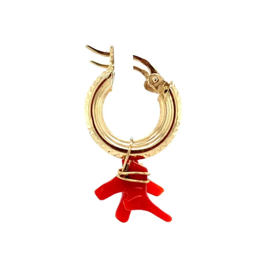 gold_earrings_with_blood__3.webp Gold earrings with blood coral 14 krt>Vintage Jewellery Sale