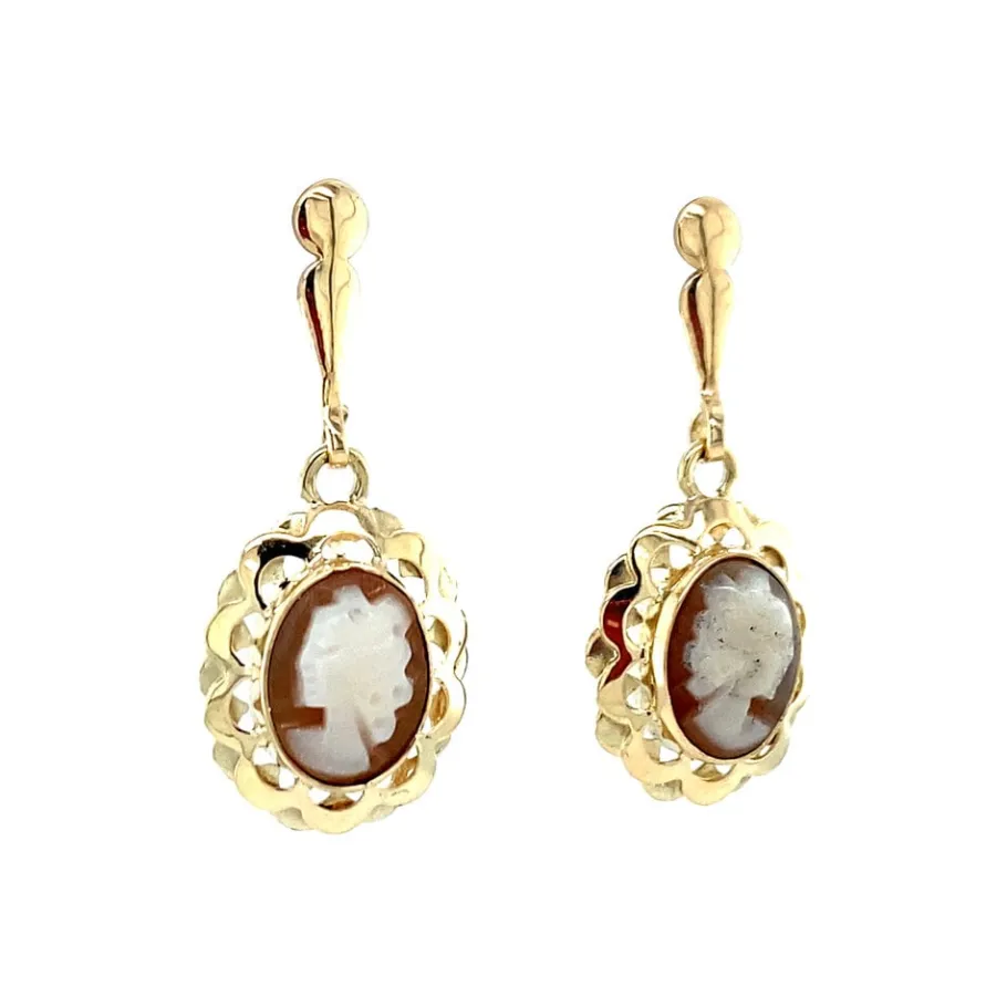 gold_earrings_with_cameo__2-1.webp Gold earrings with cameo 14 krt>Vintage Jewellery Fashion