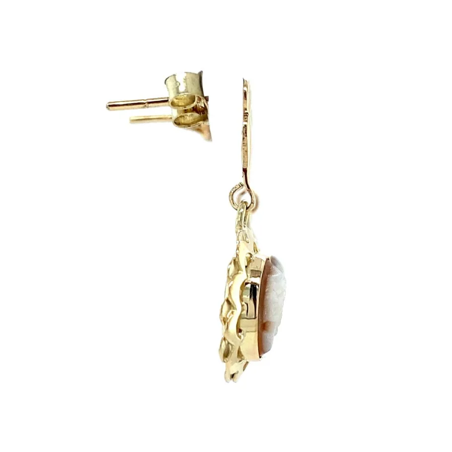 gold_earrings_with_cameo__3-1.webp Gold earrings with cameo 14 krt>Vintage Jewellery Fashion