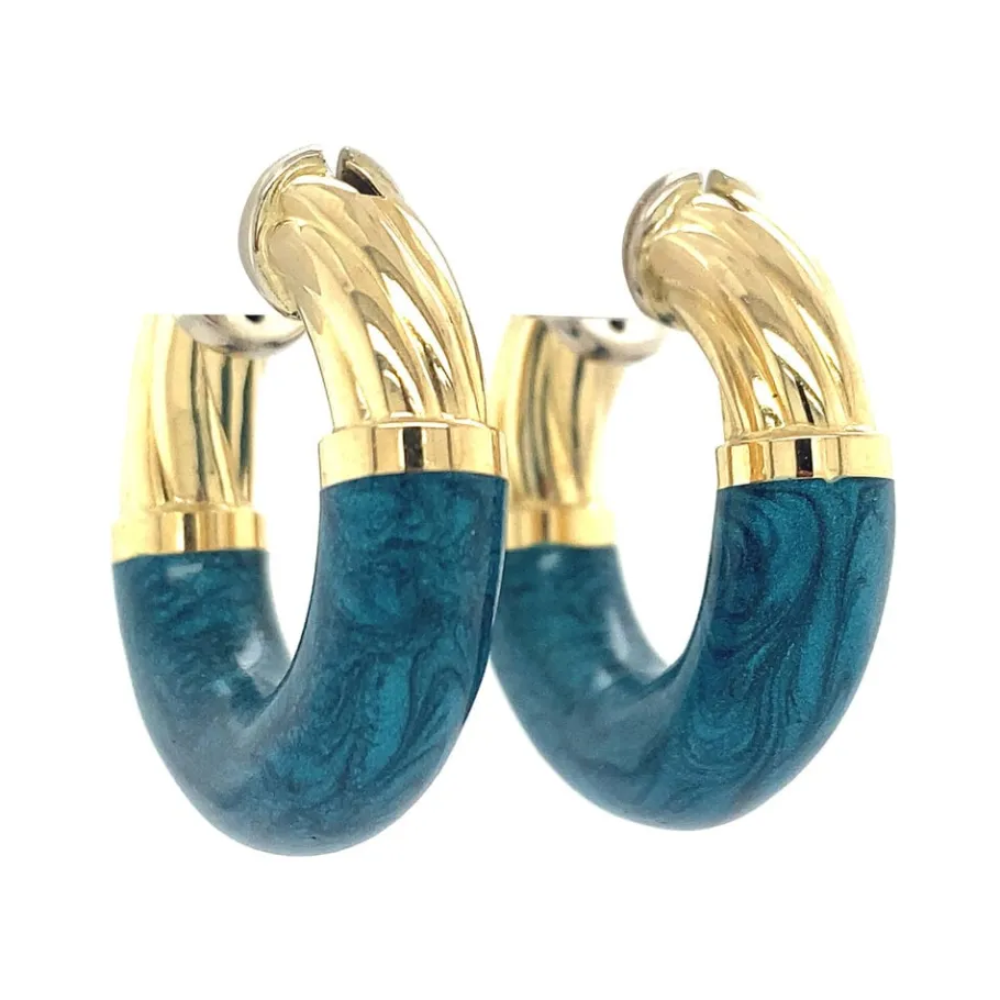 gold_earrings_with_enamel_2-1.webp Gold earrings with enamel 18 krt>Vintage Jewellery Fashion