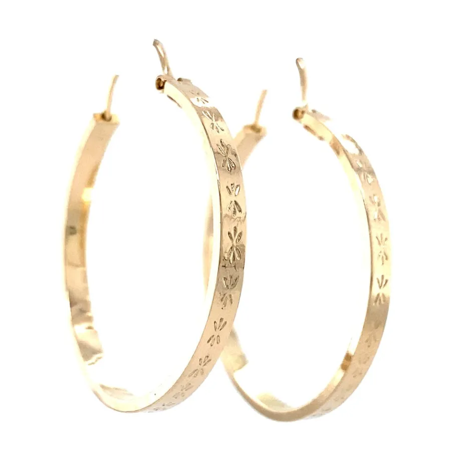 gold_earrings_with_engrav_2-1.webp Gold earrings with engraving 14 krt>Vintage Jewellery Sale