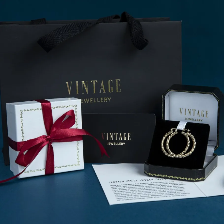 gold_earrings_with_engrav_5-1.webp Gold earrings with engraving 14 krt>Vintage Jewellery Sale