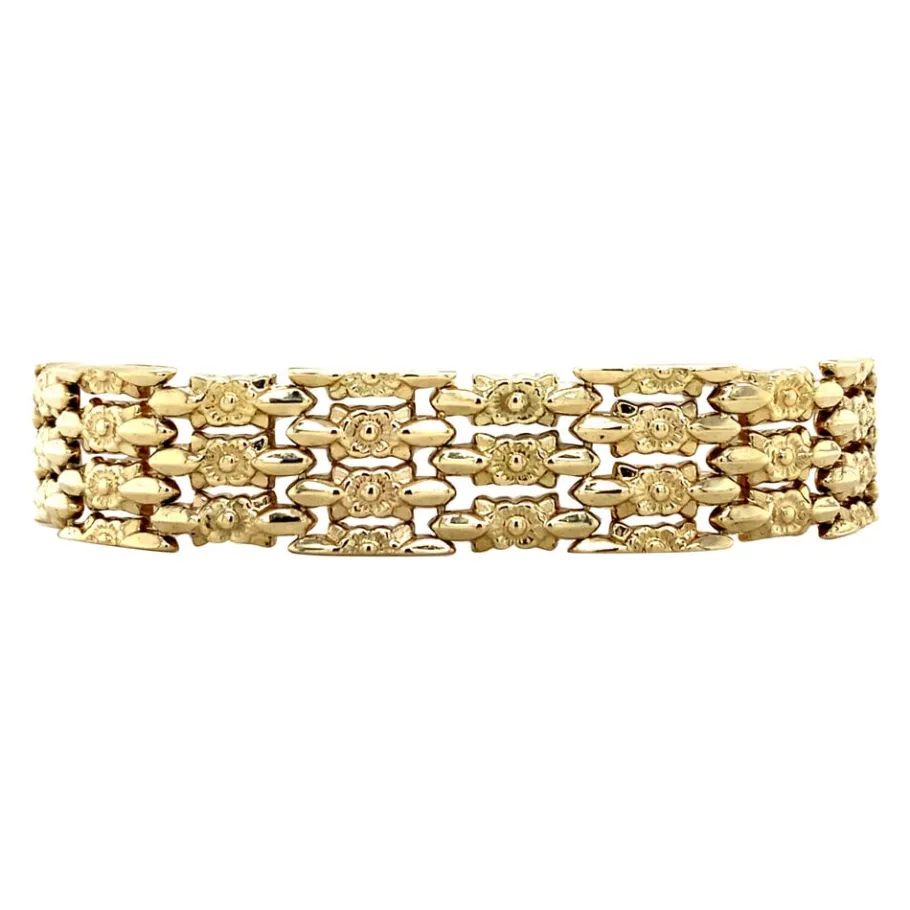 Gold fantasy bracelet 14 krt>Vintage Jewellery Sale