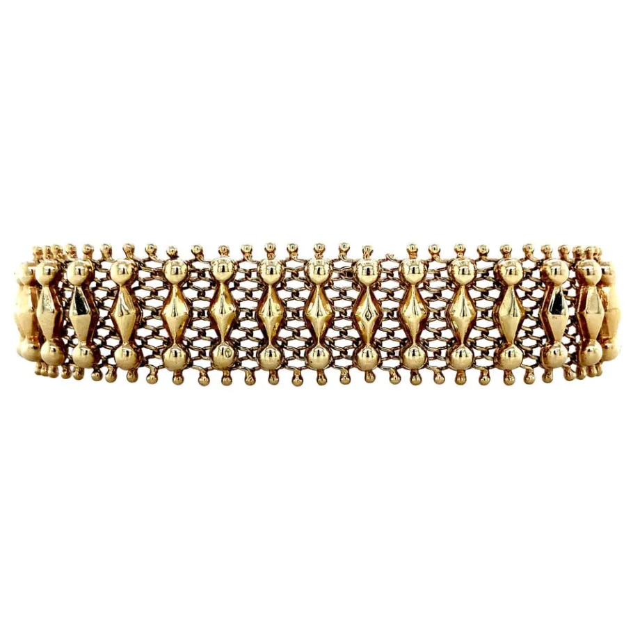 Gold fantasy bracelet 14 krt>Vintage Jewellery New