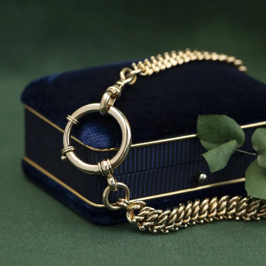 Gold fantasy bracelet 14 krt>Vintage Jewellery New