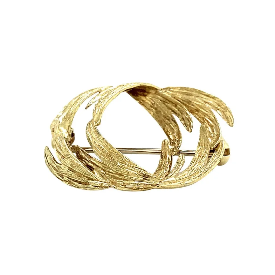 Gold fantasy brooch 14 krt>Vintage Jewellery Best