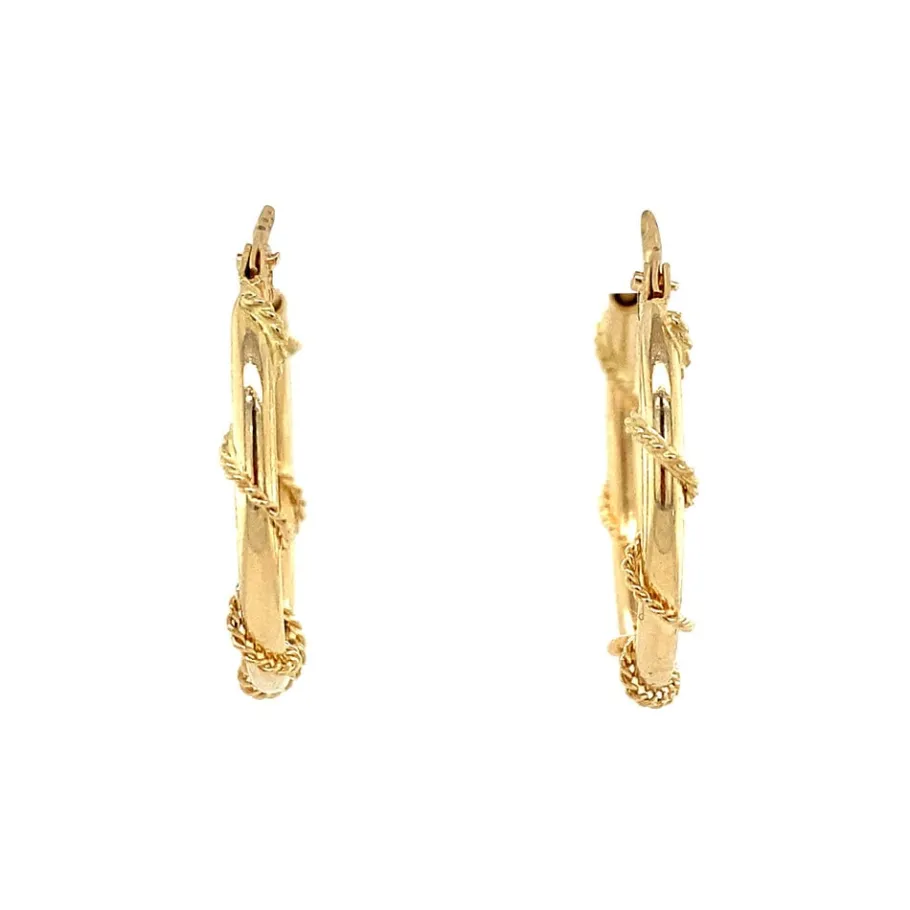Gold fantasy earrings 14 krt>Vintage Jewellery Online