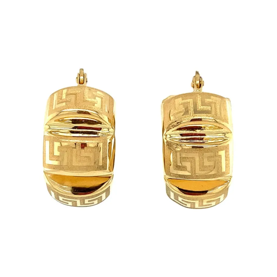 Gold fantasy earrings 18 krt>Vintage Jewellery New