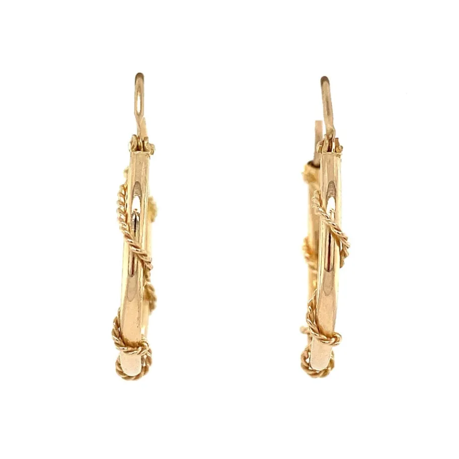 Gold fantasy earrings 14 krt>Vintage Jewellery Best