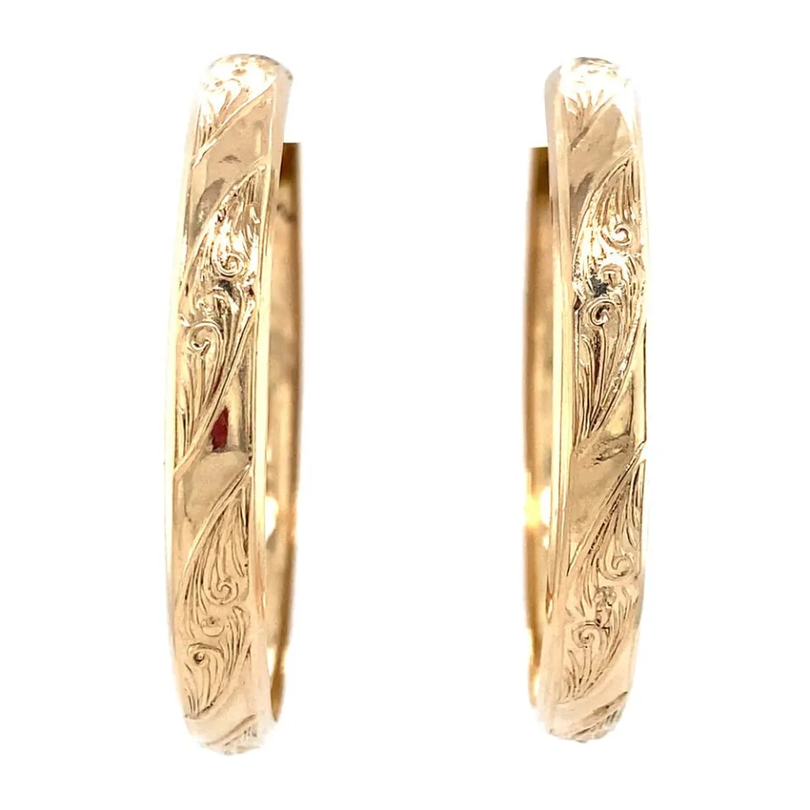 Gold fantasy earrings 18 krt>Vintage Jewellery Clearance