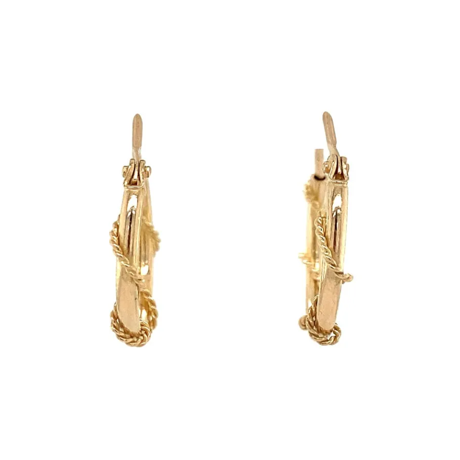 Gold fantasy earrings 14 krt>Vintage Jewellery Discount